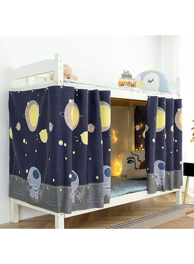 Astronaut Bed Canopy Thickened Cartoon Privacy Curtain For Home Dormitory Bunk Bed - Image 1